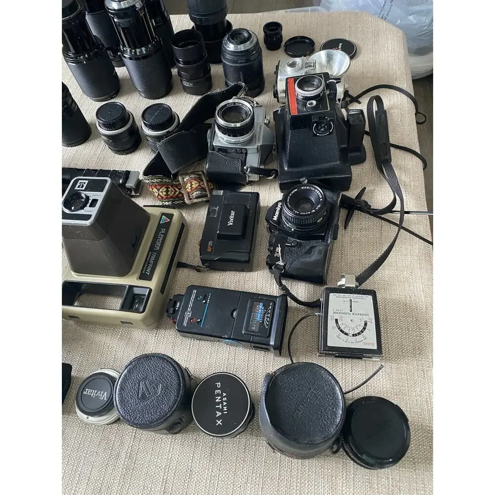 Vintage Camera Lens Collection Lot Mamiya Canon Vivitar Kodak Local Pickup